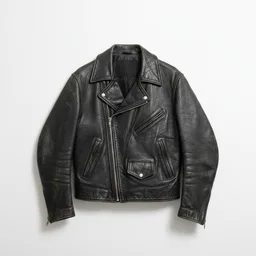 Vintage leather biker jacket