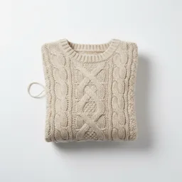 Cable-knit wool sweater