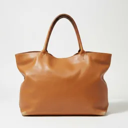 Structured leather tote